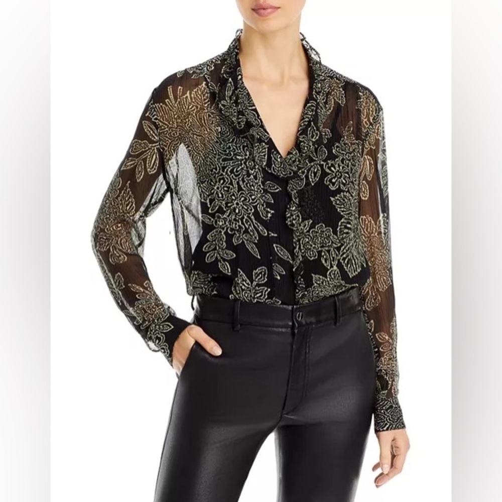 Vanessa Bruno Valmond Floral‎ Print Ruffle Blouse